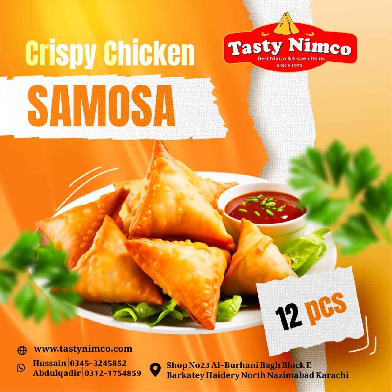 crispy chicken samosa