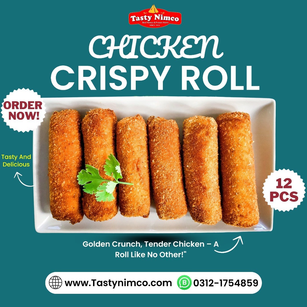 2024/05/1001293605.jpg Chicken Crispy Rolls PCS (Per Box 12) - Image 1