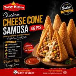 Frozen Chicken Cone Samosa PCS (Per Box 6)