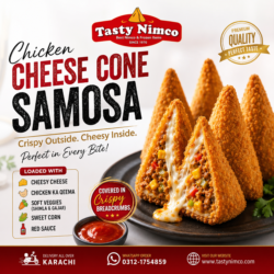 Frozen Chicken Cone Samosa PCS (Per Box 6)