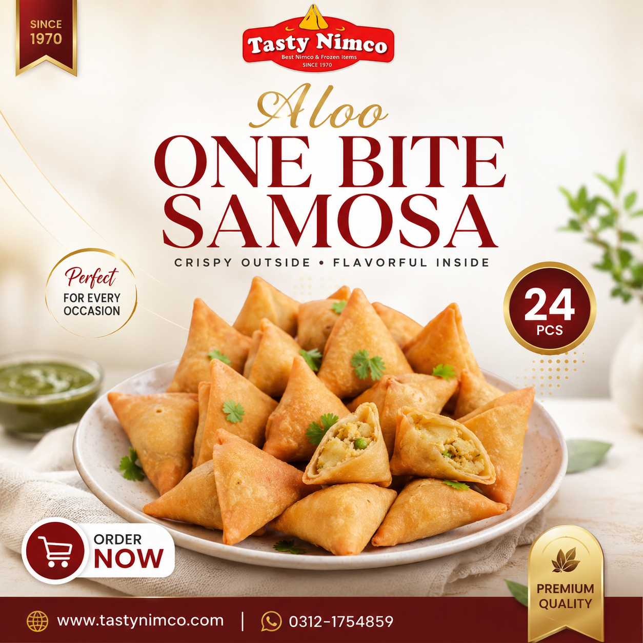 2024/05/834426.png Aloo Onebite Samosa PCS (Per Box 24) - Image 1