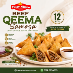Frozen Qeema Samosa (Beef) PCS (Per Box 12)