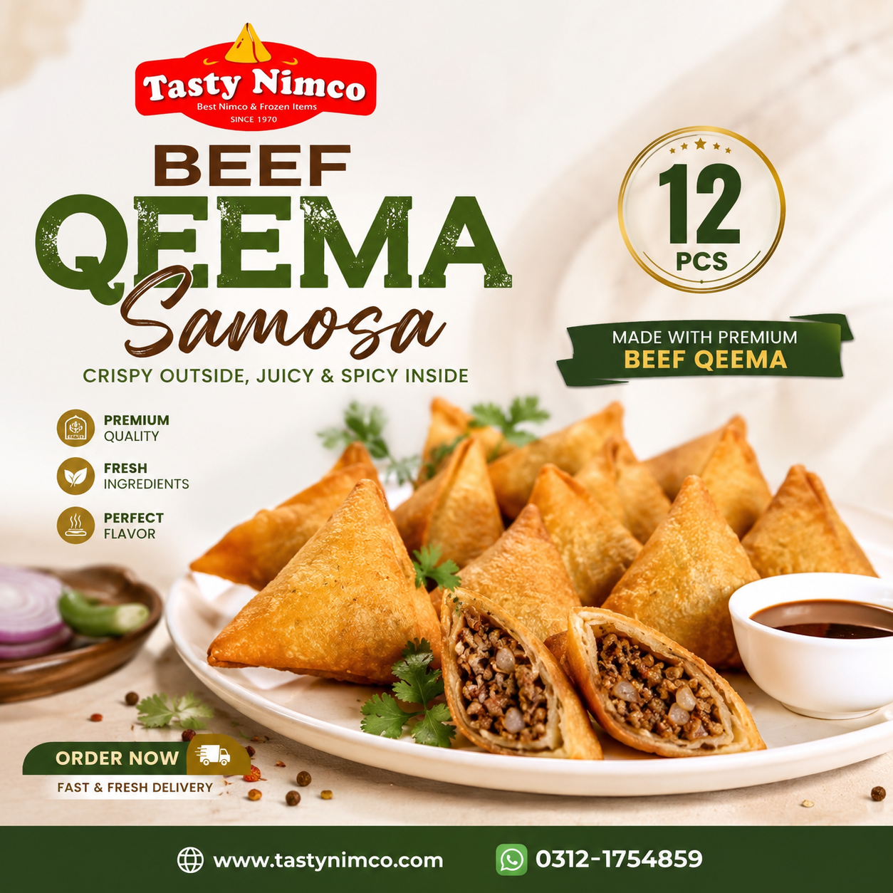 2024/05/858067.png Frozen Qeema Samosa (Beef) PCS (Per Box 12) - Image 1
