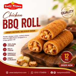 Frozen Chicken BBQ Rolls PCS (Per Box 12)