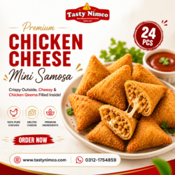 Mini Chicken Cheese Samosa – Crispy 24 Pcs Mini Samosa in Karachi