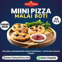 Malai Boti Mini Pizza (06 Pcs) - Image 2