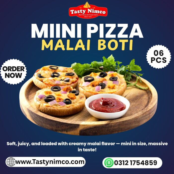 Frozen Malai Boti Mini Pizza in Karachi | Tasty Nimco - Image 1