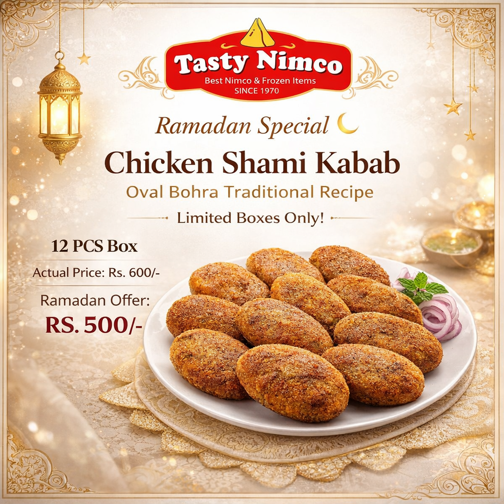 2026/02/1004142709.png Ramadan Special Chicken Shami Kabab (12 Pcs) – Bohra Style Oval – Limited Offer - Image 1