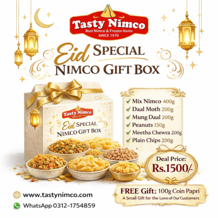 Best Nimco Gift Box in Karachi – Eid Special | Tasty Nimco 100 grams Coin Papri Free