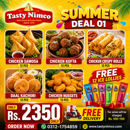 Summer Deal 01 – 5 Snack Items + 12 Free Ice Lollies | Tasty Nimco Karachi