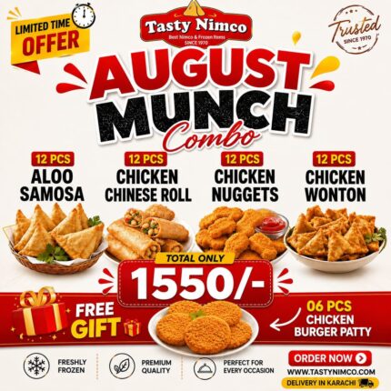 August Munch Combo Karachi – Frozen Food Deal Rs.1550 | Tasty Nimco